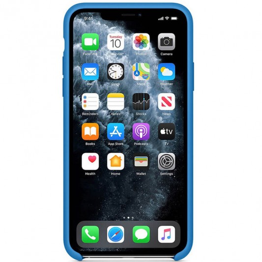 Чехол Silicone case (AAA) для Apple iPhone 11 Pro (5.8") Синий / Surf Blue - изображение 1