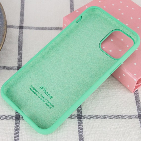 Чохол Silicone Case Full Protective (AA) для Apple iPhone 11 Pro (Зелений / Spearmint )