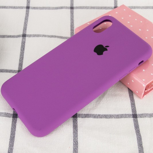 Чехол Silicone Case Full Protective (AA) для Apple iPhone XR (6.1") Фиолетовый / Grape - изображение 1