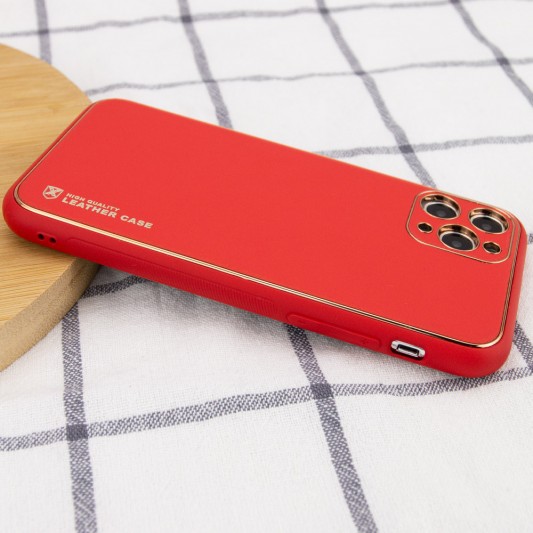 Кожаный чехол Xshield для Apple iPhone 11 Pro Max (6.5") Красный / Red - изображение 2