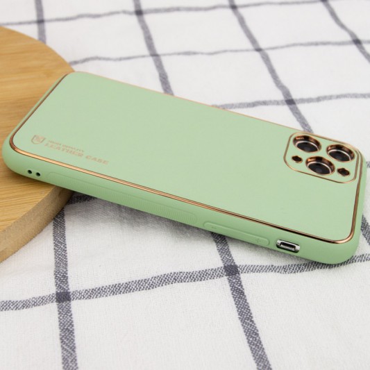 Кожаный чехол Xshield для Apple iPhone 11 Pro Max (6.5") Зеленый / Pistachio - изображение 2