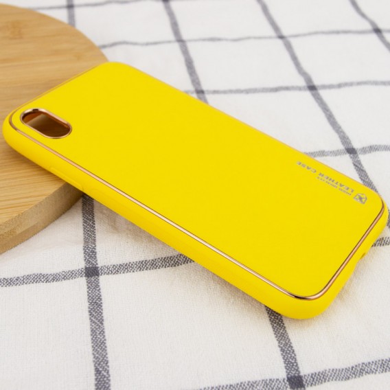 Шкіряний чохол Xshield для Apple iPhone X / XS (Жовтий / Yellow)