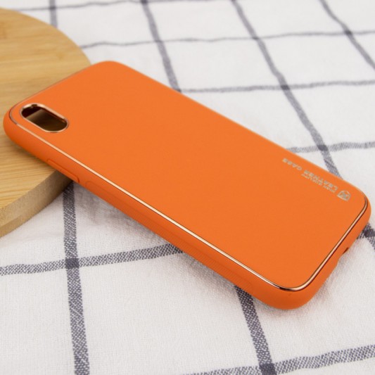 Кожаный чехол Xshield для Apple iPhone X / XS (5.8") Оранжевый / Apricot - изображение 1