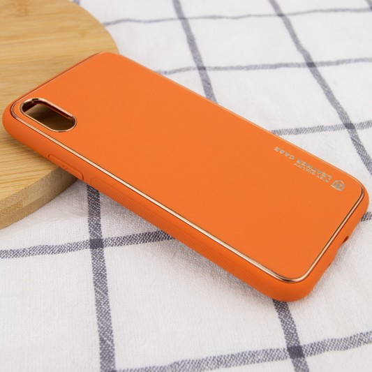 Кожаный чехол Xshield для Apple iPhone XR (6.1") Оранжевый / Apricot - изображение 1