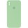 Чехол Silicone Case Square Full Camera Protective (AA) для Apple iPhone X / XS (5.8") Мятный / Mint