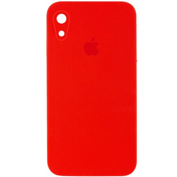 Чохол Silicone Case Square Full Camera Protective (AA) для Apple iPhone XR (6.1") Червоний / Red