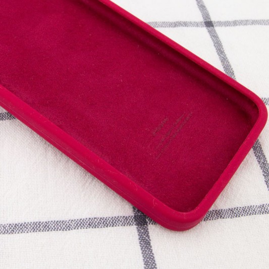 Чехол Silicone Case Square Full Camera Protective (AA) для Apple iPhone XR (6.1") Красный / Rose Red - изображение 1