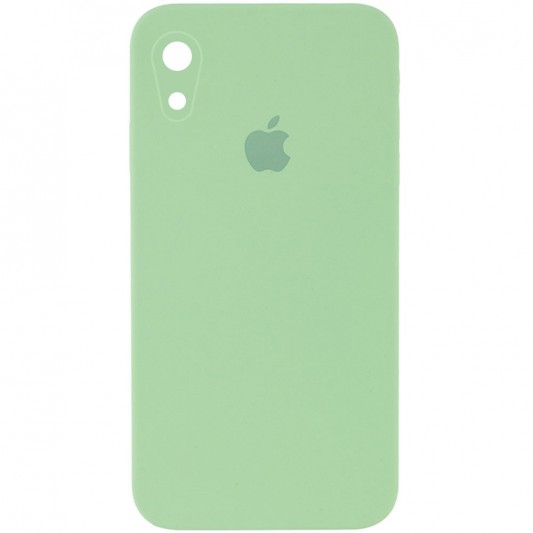 Чохол Silicone Case Square Full Camera Protective (AA) для Apple iPhone XR (6.1") М'ятний / Mint