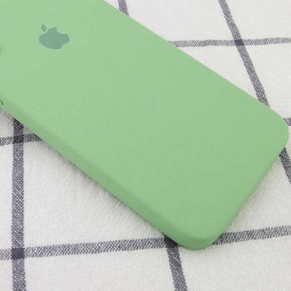 Чохол Silicone Case Square Full Camera Protective (AA) Для Apple iPhone XR (М'ятний / Mint)