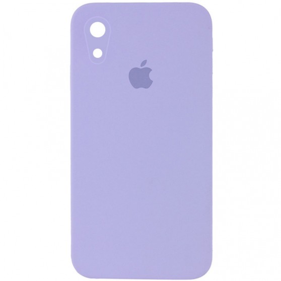 Чехол Silicone Case Square Full Camera Protective (AA) для Apple iPhone XR (6.1") Сиреневый / Dasheen