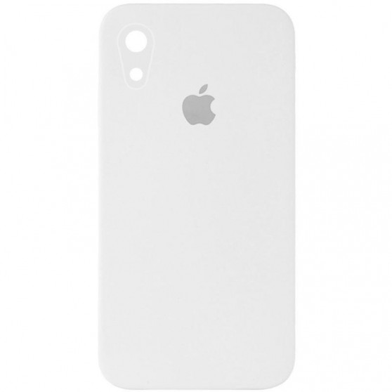 Чехол Silicone Case Square Full Camera Protective (AA) для Apple iPhone XR (6.1") Белый / White