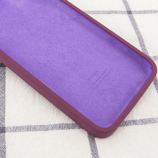 Чохол Silicone Case Square Full Camera Protective (AA) для Apple iPhone XR (6.1") Бордовий / Maroon - зображення 3 
