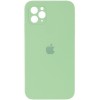 Чохол Silicone Case Square Full Camera Protective (AA) Для Apple iPhone 11 Pro (М'ятний / Mint )