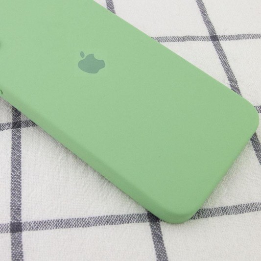Чехол Silicone Case Square Full Camera Protective (AA) для Apple iPhone 11 Pro (5.8") Мятный / Mint - изображение 1