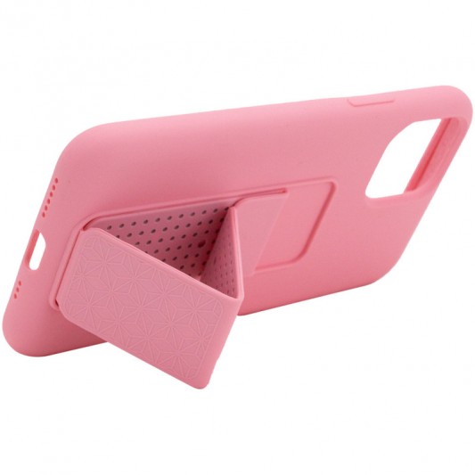 Чохол Silicone Case Hand Holder для Apple iPhone 11 Pro (5.8") Рожевий / Pink - зображення 5 