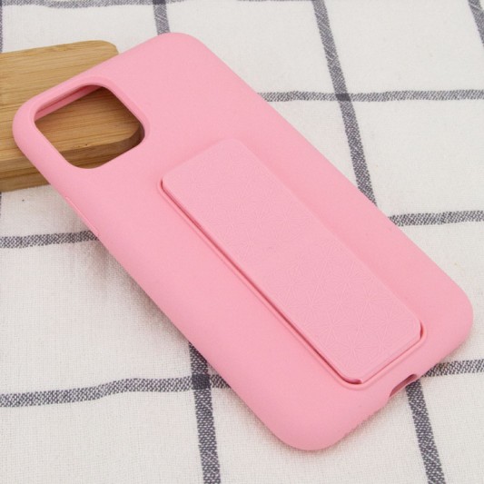 Чохол Silicone Case Hand Holder для Apple iPhone 11 Pro (5.8") Рожевий / Pink - зображення 7 
