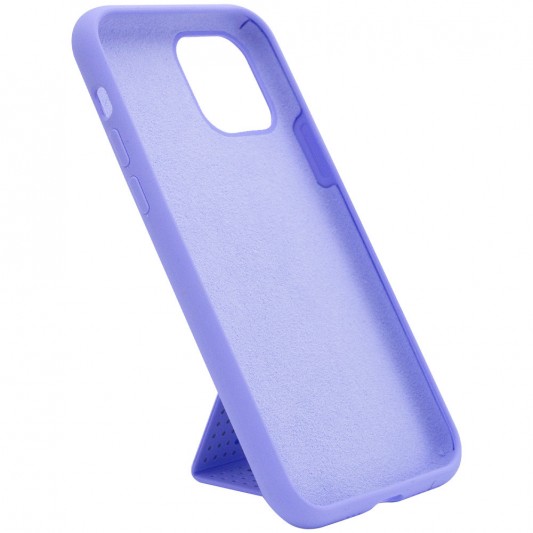 Чохол Silicone Case Hand Holder для Apple iPhone 11 Pro (5.8") Бузковий / Dasheen - зображення 3 