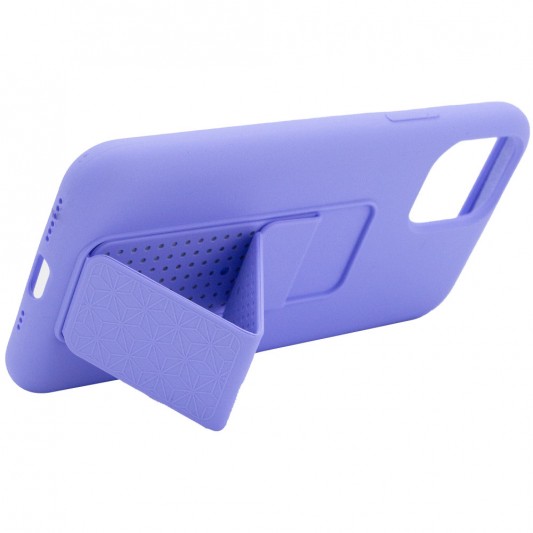 Чохол Silicone Case Hand Holder для Apple iPhone 11 Pro (5.8") Бузковий / Dasheen - зображення 5 