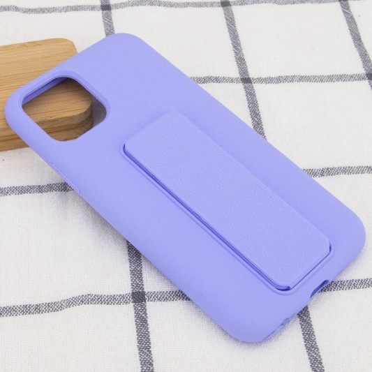 Чохол Silicone Case Hand Holder для Apple iPhone 11 Pro (5.8") Бузковий / Dasheen - зображення 7 
