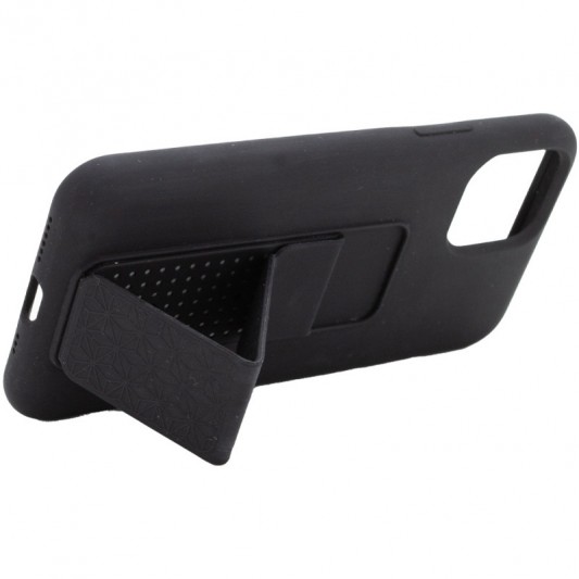 Чохол Silicone Case Hand Holder для Apple iPhone 11 Pro (5.8") Чорний / Black - зображення 5 