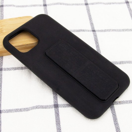 Чохол Silicone Case Hand Holder для Apple iPhone 11 Pro (5.8") Чорний / Black - зображення 7 