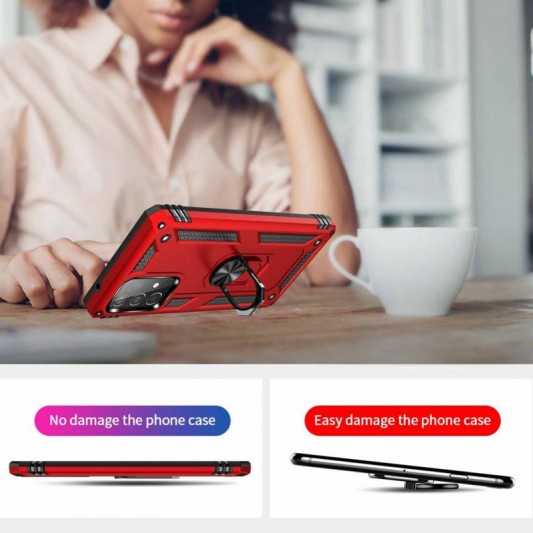 Ударопрочный чехол Serge Ring for Magnet для Samsung Galaxy A72 4G / A72 5G Красный - изображение 3