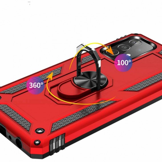 Ударостійкий чохол Serge Ring for Magnet для Samsung Galaxy A72 4G / A72 5G (Червоний)