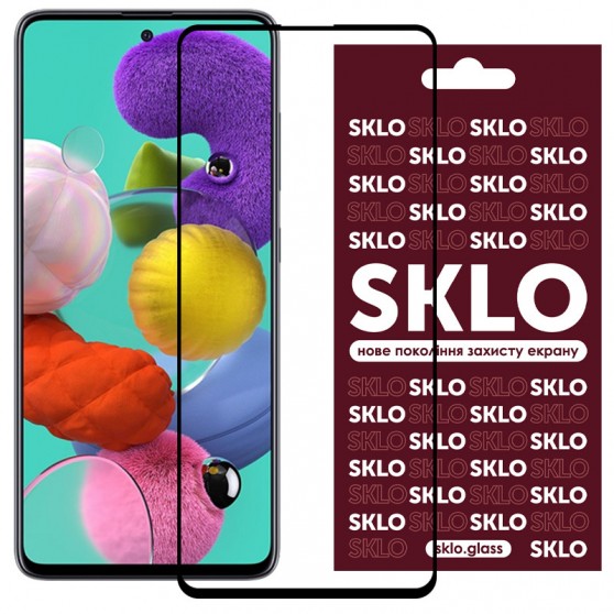 Защитное стекло SKLO 3D для Samsung Galaxy A51 / M31s Черный