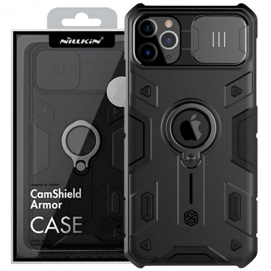 Черный TPU+PC чехол Nillkin CamShield Armor с шторкой на камеру для Apple iPhone 11 Pro