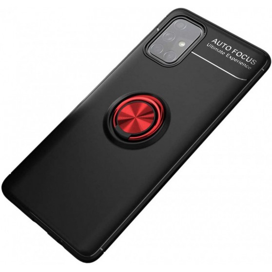 TPU чехол Deen ColorRing под магнитный держатель (opp) для Samsung Galaxy M31s Черный / Красный