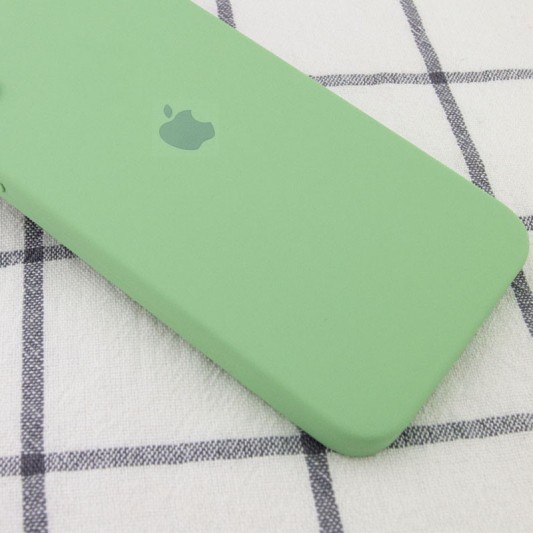 Чохол Silicone Case Square Full Camera Protective (AA) для Apple iPhone 11 Pro Max (6.5") М'ятний / Mint - зображення 1 