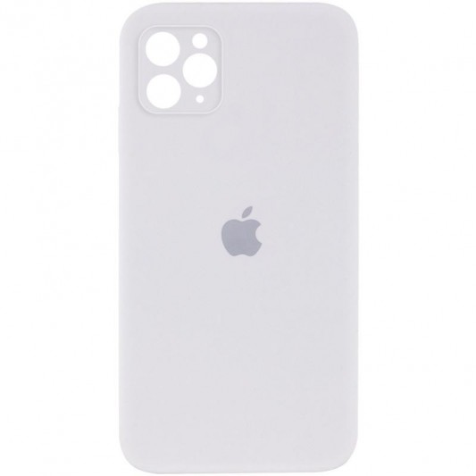 Чехол Silicone Case Square Full Camera Protective (AA) для Apple iPhone 11 Pro Max (6.5") Белый / White