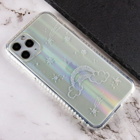 TPU+Glass чохол Aurora Space для Apple iPhone 11 Pro (5.8") Райдуга - зображення 1 