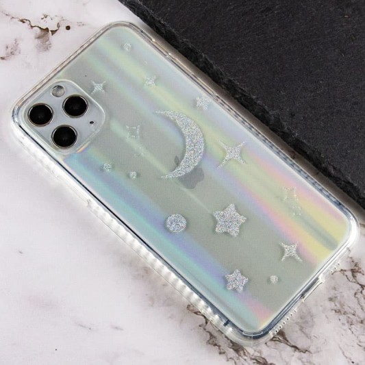 TPU+Glass чехол Aurora Space для Apple iPhone 11 Pro Max (6.5") Месяц - изображение 1