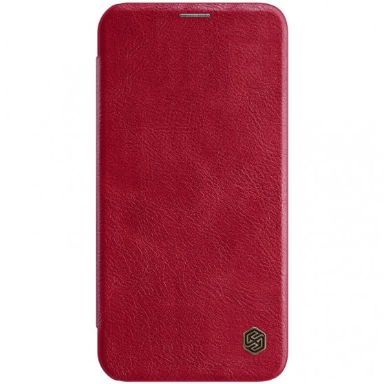 Кожаный чехол-книжка Nillkin Qin Series для Apple iPhone 12 Pro Max (6.7") Красный