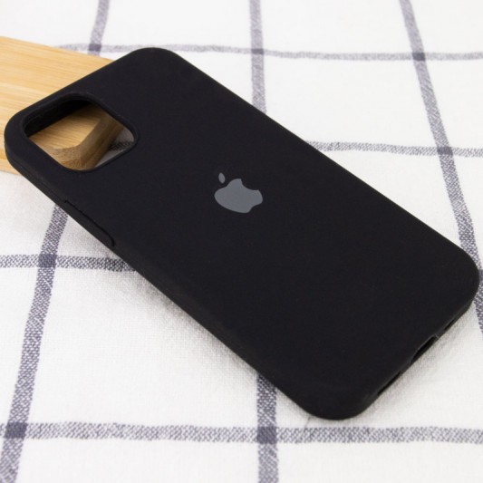 Чохол Silicone Case Full Protective (AA) для Apple iPhone 12 Pro Max (6.7") Чорний / Black - зображення 1 