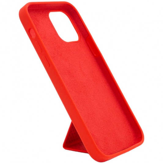 Чехол Silicone Case Hand Holder для Apple iPhone 12 Pro Max (6.7") Красный / Red - изображение 3