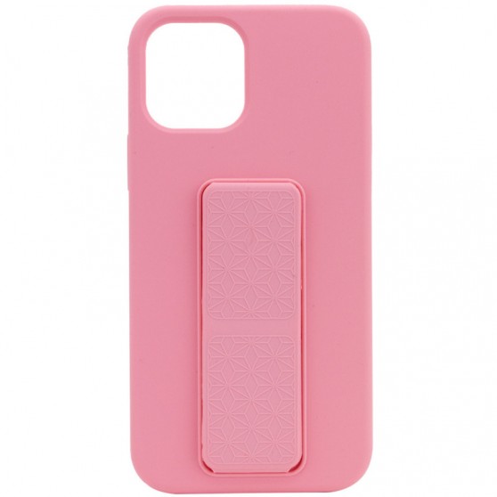 Чохол Silicone Case Hand Holder для Apple iPhone 12 Pro Max (6.7"") (рожевий / Pink ) 