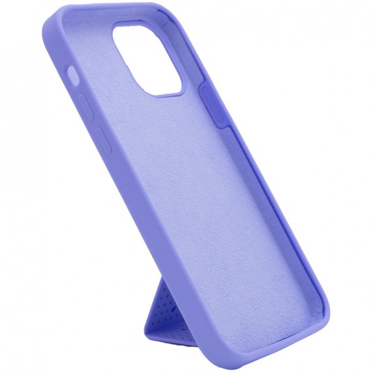 Чехол Silicone Case Hand Holder для Apple iPhone 12 Pro Max (6.7") Сиреневый / Dasheen - изображение 3