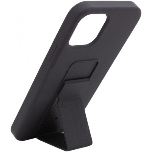 Чехол Silicone Case Hand Holder для Apple iPhone 12 Pro Max (6.7") Черный / Black - изображение 1
