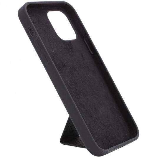 Чехол Silicone Case Hand Holder для Apple iPhone 12 Pro Max (6.7") Черный / Black - изображение 5