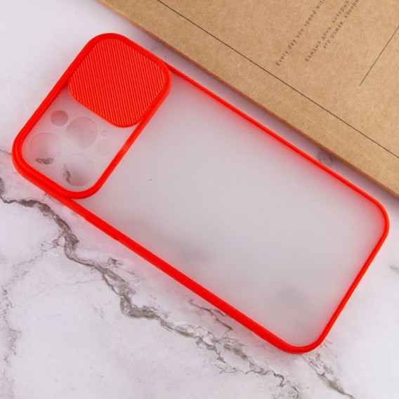 Чохол Camshield mate TPU зі шторкою для камери для Apple iPhone 12 Pro Max (6.7"") (Червоний)
