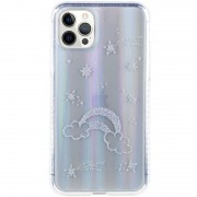 TPU+Glass чехол Aurora Space для Apple iPhone 12 Pro / 12 (6.1") Радуга
