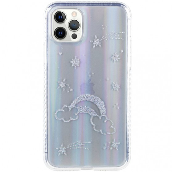 TPU+Glass чехол Aurora Space для Apple iPhone 12 Pro / 12 (6.1") Радуга
