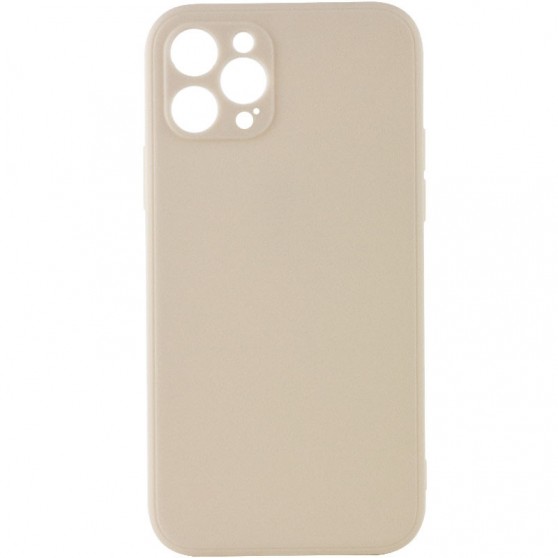 Силиконовый чехол Candy Full Camera для Apple iPhone 12 Pro (6.1") Бежевый / Antique White