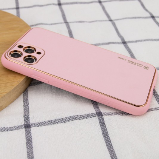 Шкіряний чохол Xshield для Apple iPhone 12 Pro (6.1") Рожевий / Pink - зображення 1 