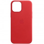 Кожаный чехол Leather Case (AAA) для Apple iPhone 12 Pro / 12 (6.1") Red