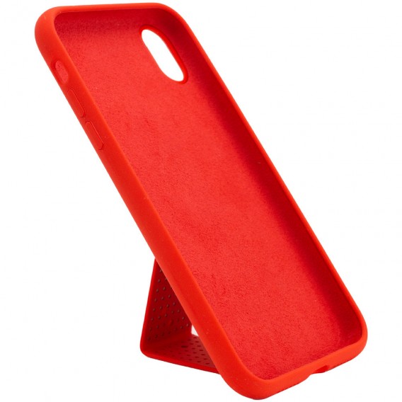 Чохол Silicone Case Hand Holder для Apple iPhone XS Max (Червоний / Red)