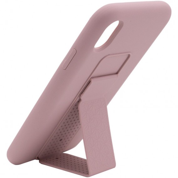 Чохол Silicone Case Hand Holder для Apple iPhone XS Max (рожевий / Pink Sand)