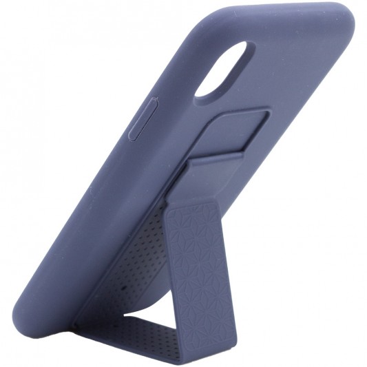 Чехол Silicone Case Hand Holder для Apple iPhone XS Max (6.5") Темно-синий / Midnight blue - изображение 1